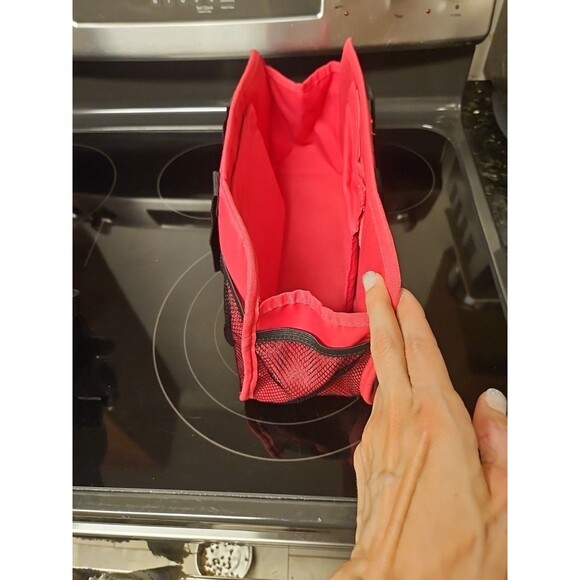 Avon Consultant Premier Beauty Business Tote Bag Purse Black & Pink With Insert - Picture 12 of 16